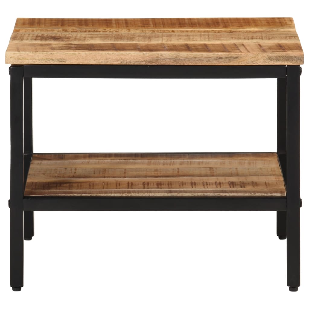 Mesa De Centro De Madera Maciza De Mango Rugosa 45x45x35 Cm_0