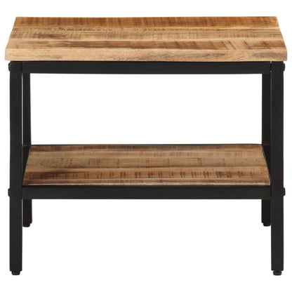Mesa De Centro De Madera Maciza De Mango Rugosa 45x45x35 Cm_0