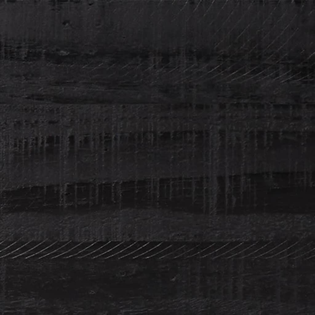 Aparador De Madera Maciza De Pino Negro 75x35x70 Cm / Vetonek_2