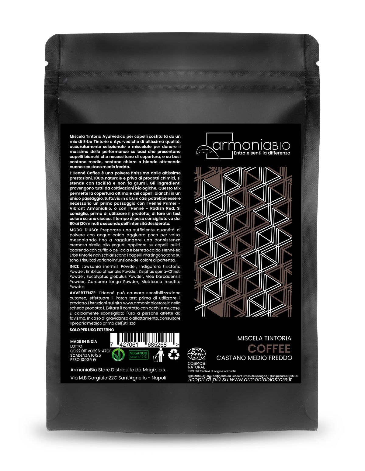 Henna Castaño Medio Coffee Armoniabio 100g_1