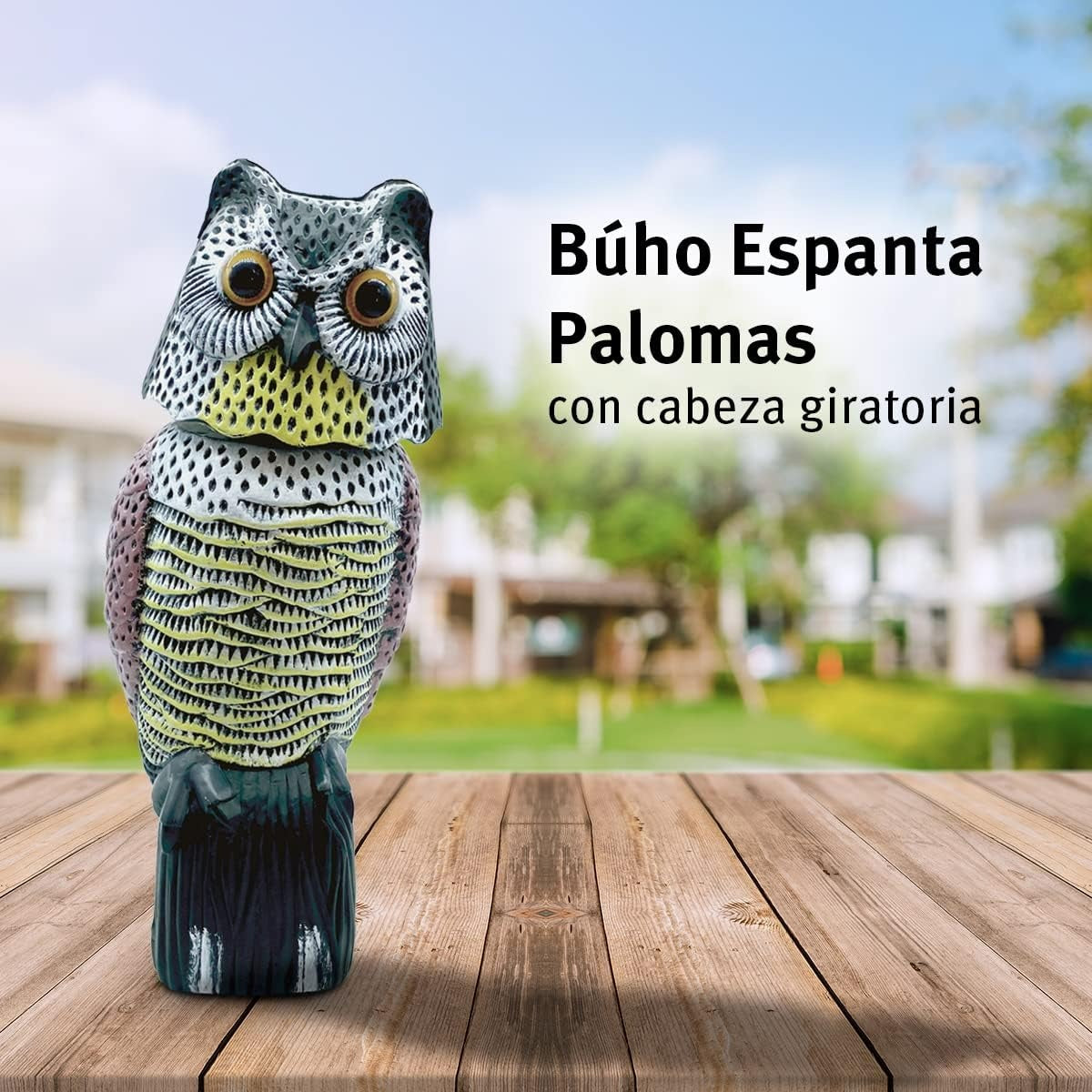 Coruja Espantalho Cabeça Giratória 41 cm Biotop