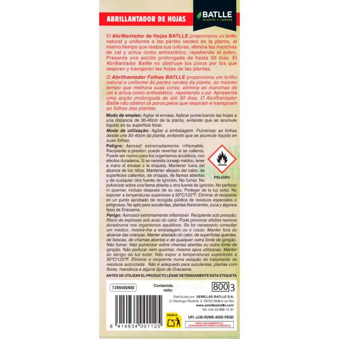 Abrillantador de Hojas Batlle 600 ml