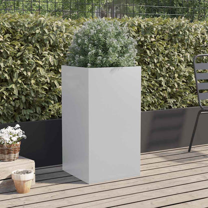 Jardinera De Acero Galvanizado Plateado 42x38x75 Cm_2