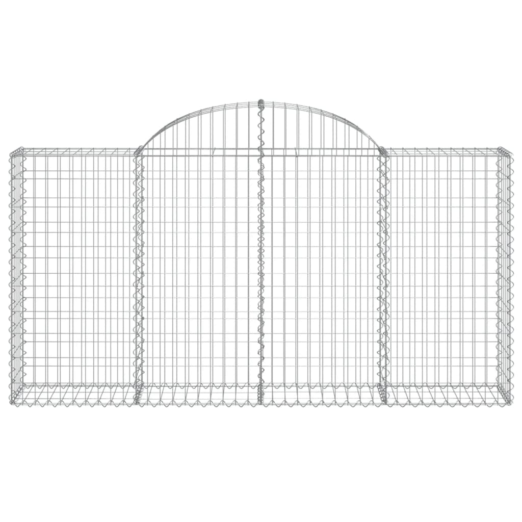 Cestas De Gaviones 12 Uds Forma Arco Hierro 200x30x100/120 Cm_3