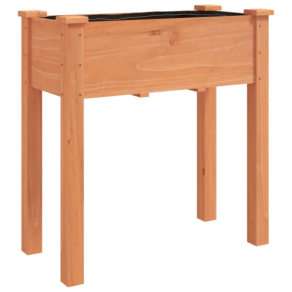 Jardinera Con Forro Interior Madera Abeto Marrón 71x37x76 Cm_0