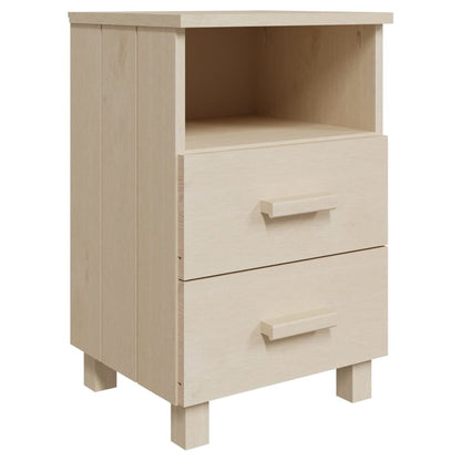 Mesita De Noche Hamar Madera Pino Maciza Marrón Miel 40x35x62cm_0