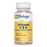 Vitamina C (1000 mg) + D (2000 UI) Solaray 60 Cápsulas Vegetais