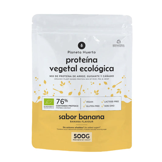 Proteína Vegetal Biológica 76% Banana Planeta Huerto 500 g