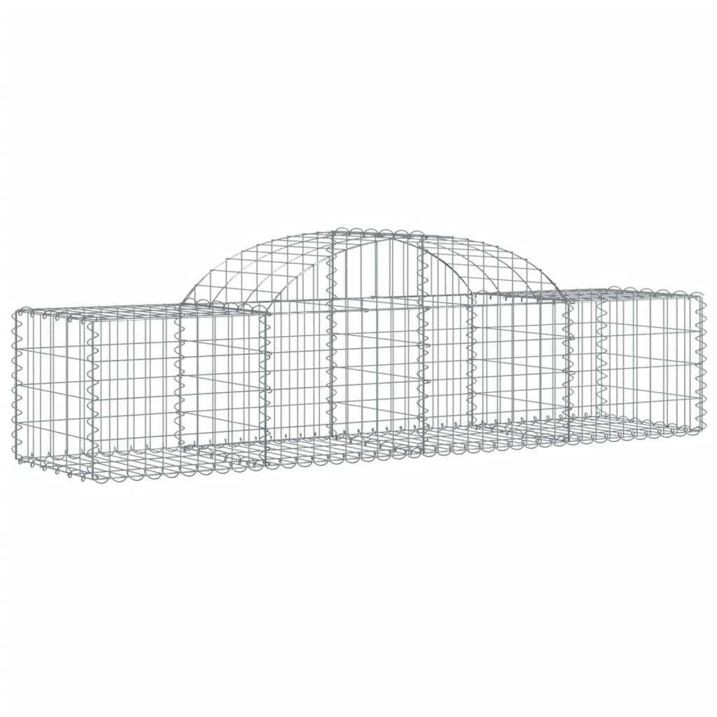 Cestas De Gaviones 9 Uds Forma De Arco Hierro 200x50x40/60 Cm_2