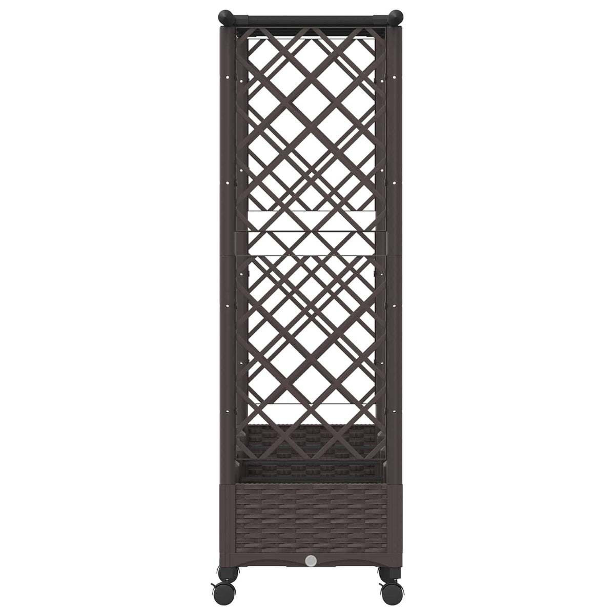 Cama Elevada Con Trellis Y Techo Marrón 203 X 40 X 127 Cm Pp_4