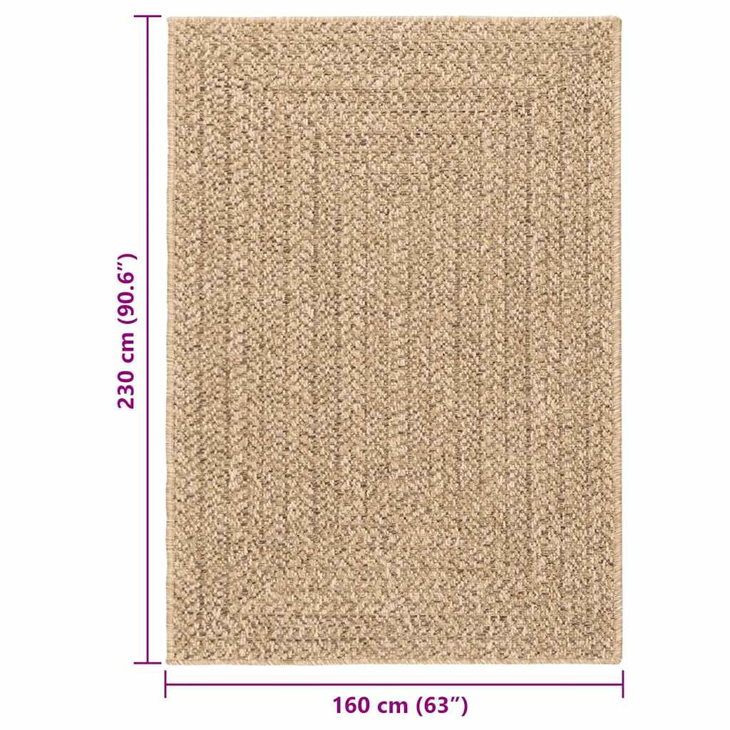 Vidaxl Alfombra Zizur Aspecto Yute Interior/exterior Beige 120x170 Cm_2
