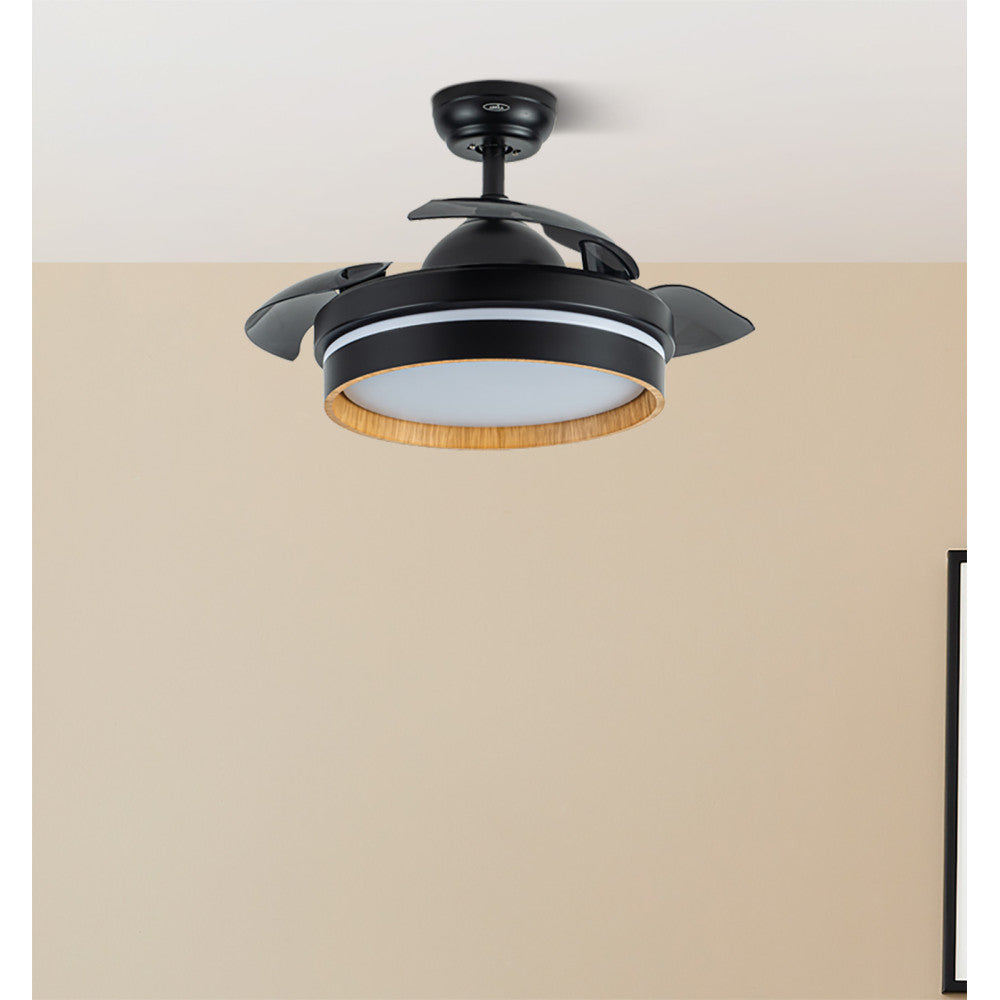 Ventilador Dc Nalon 72w Negro/madera Oscura 3aspas109d 7200lm 3000k,4500k,6000k Remoto+memoria+temporizador_2