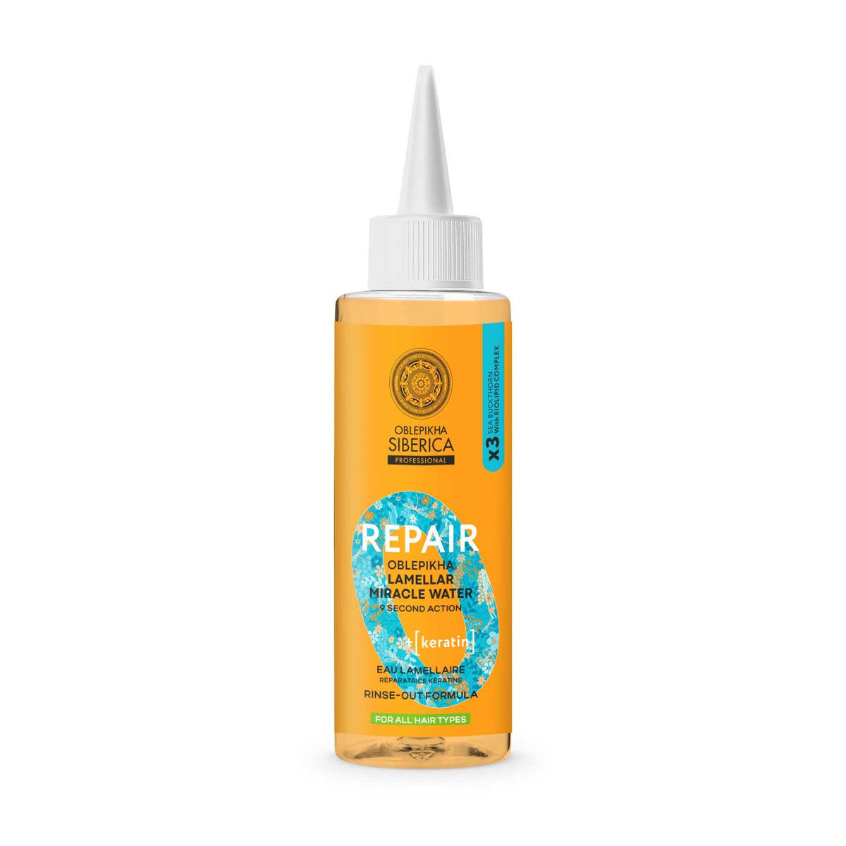 Água Lamelar Reparadora de Queratina, Natura Siberica, 200 ml