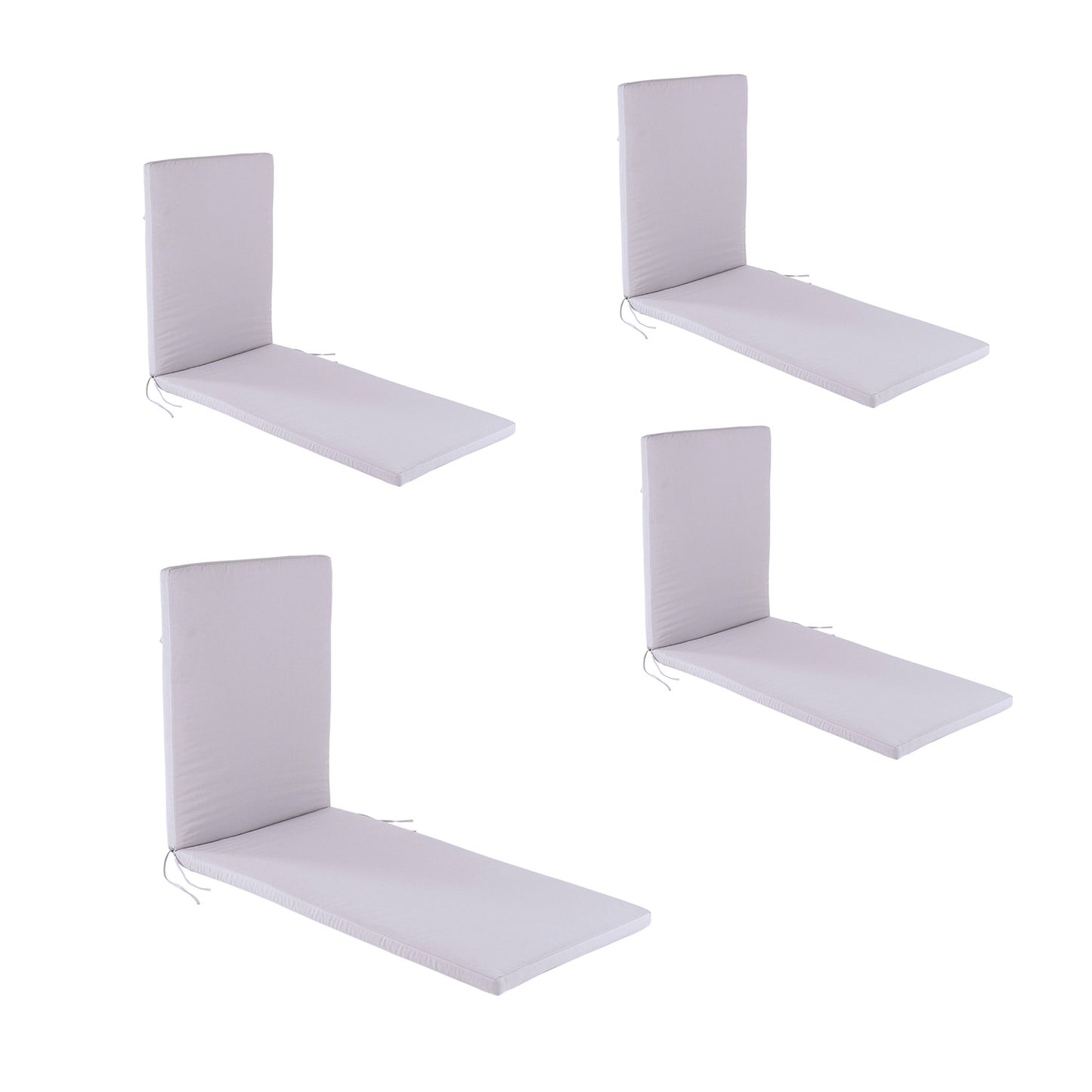 Pack 4 Cojines Para Tumbona De Jardín Color Lux Arena, Tamaño 196x60x5 Cm, Repelente Al Agua, Desenfundable_0