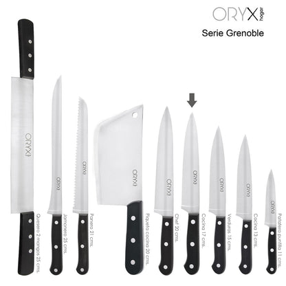 Cuchillo Grenoble Cocina Hoja Acero Inoxidable 17 Cm. Negro