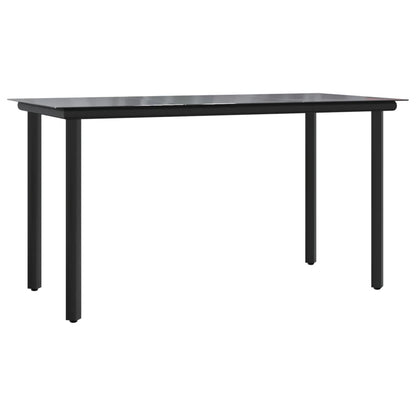 Set Comedor Jardín 7 Pzas Y Cojines Ratán Sintético Gris Claro / Vetonek_1