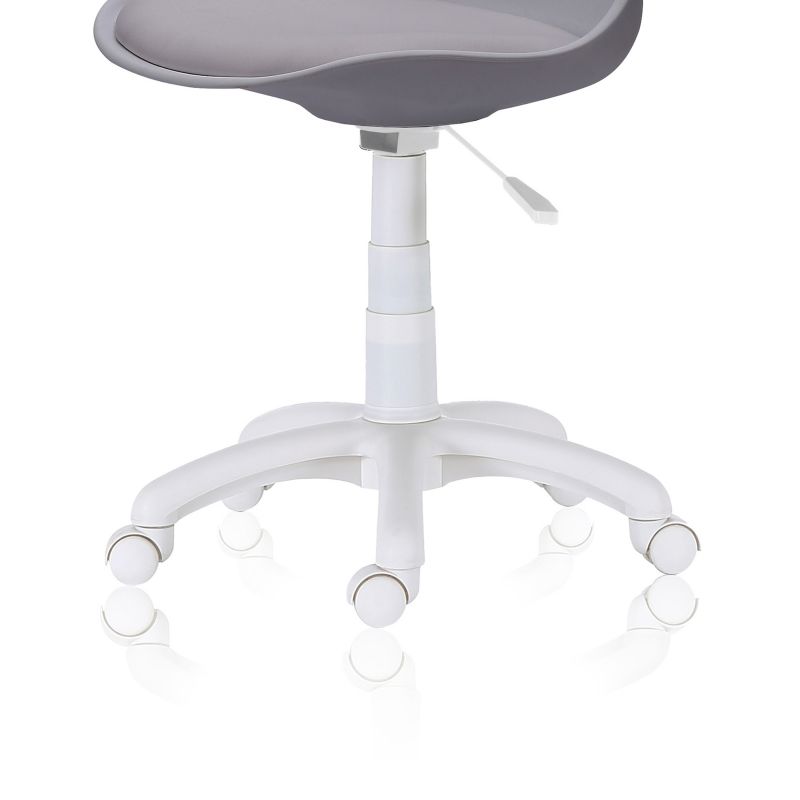 Silla De Escritorio Lina Pvc, Gris, 60 X 79-89 X 60_2