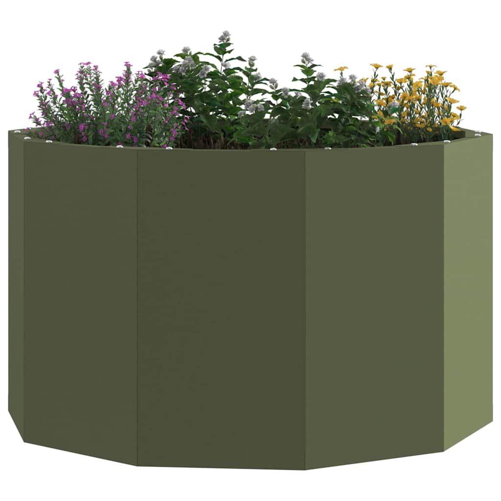 Jardinera Verde Oliva 60 X 60 X 35 Cm Acero_2