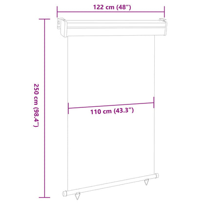 Vidaxl Toldo Lateral De Balcón Marrón 122x250 Cm_2
