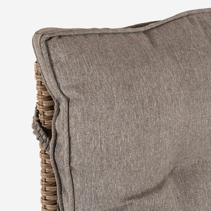 Pack 6 Sillones De Exterior Reclinables, Tamaño: 63x67x120 Cm, Aluminio Y Rattán Sintético Color Natural, Cojín Marrón_4