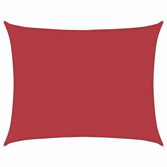Vidaxl Toldo De Vela Hdpe Rojo 160 G/m² 6x8 M_0