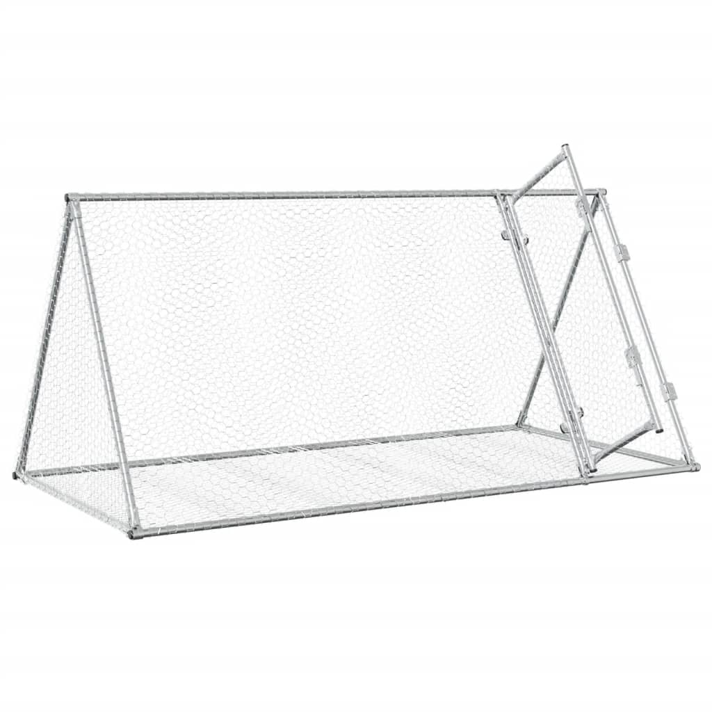 Conejera Acero Galvanizado Plateado 200x105x91 Cm_3