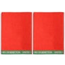 Conjunto 2 Toalha De Praia 90x160cm 380gsm Velor 100%algodão Vermelho Benetton
