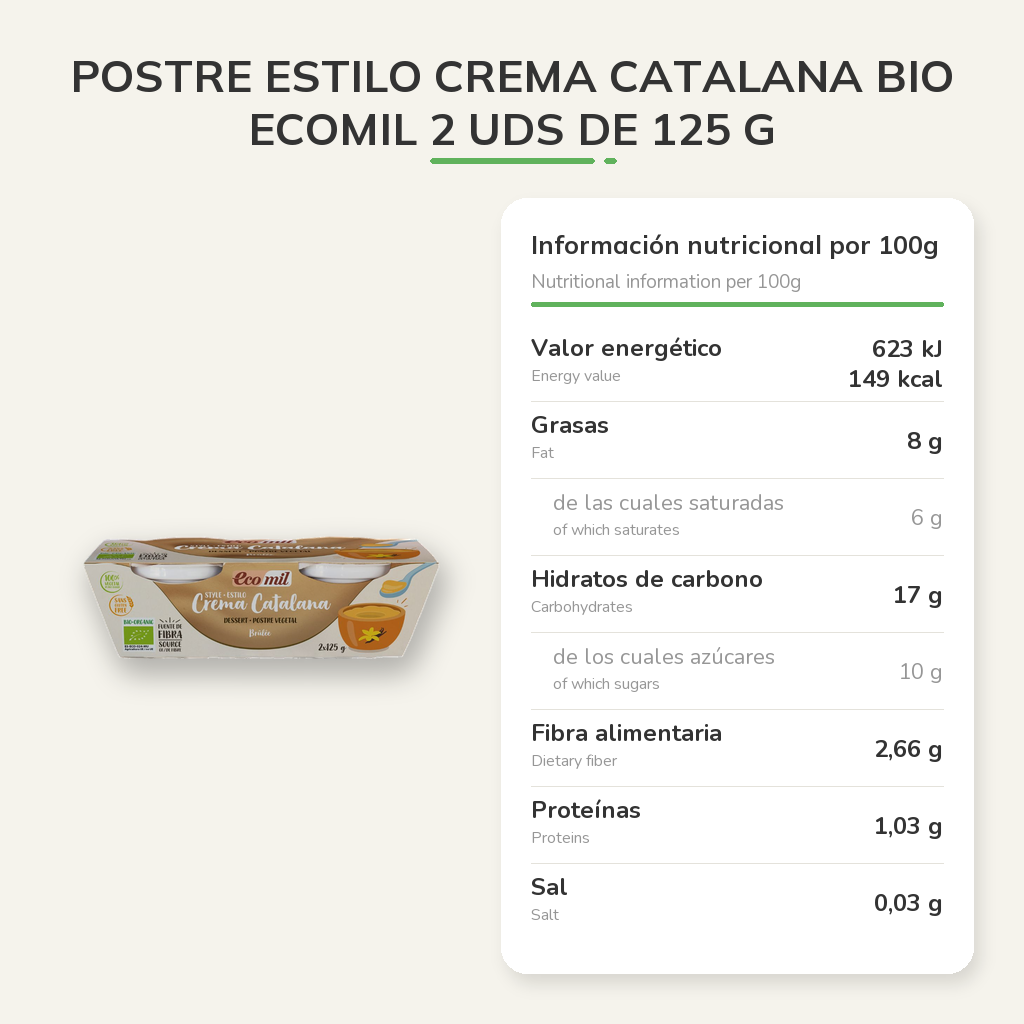 Información nutricional