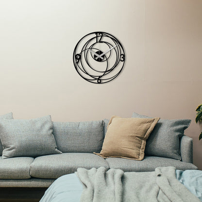 Reloj De Pared Metal Círculos_2