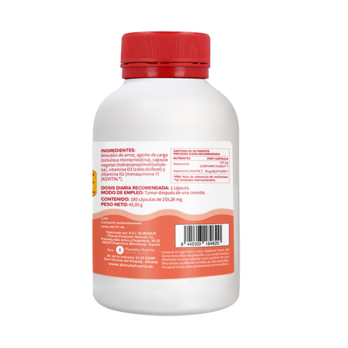 Pack 3xVitamina D3 e K2 Mk7 Planeta Huerto 180 Cápsulas