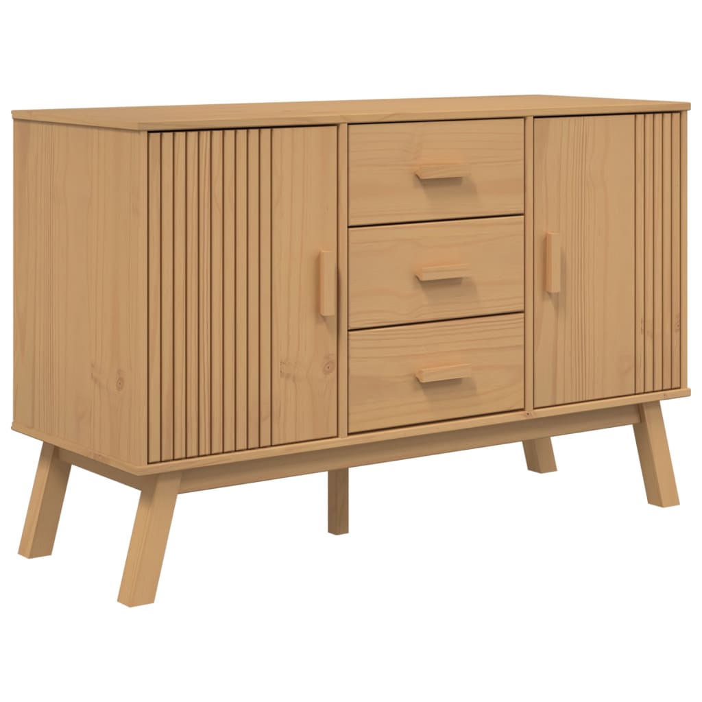 Aparador Olden Madera Maciza De Pino Marrón 114x43x73,5 Cm / Vetonek_0