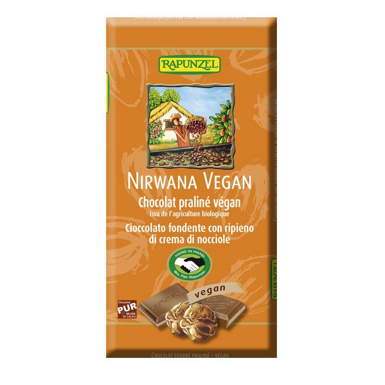 Barra de chocolate vegan Nirwana BIO Rapunzel 100 g