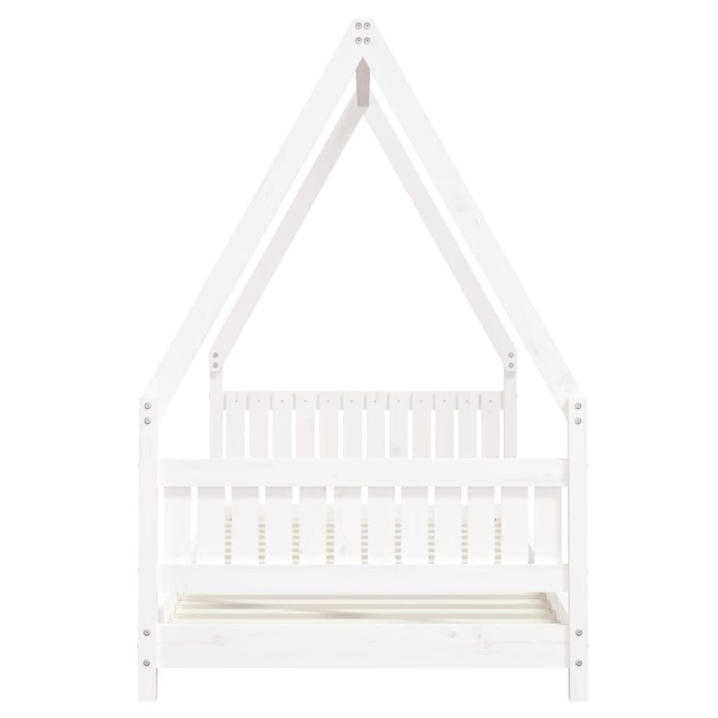 Vidaxl Estructura De Cama Para Niños Madera De Pino Blanco 90x200 Cm_4