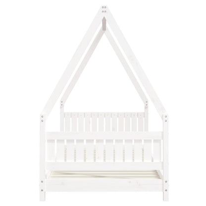 Vidaxl Estructura De Cama Para Niños Madera De Pino Blanco 90x200 Cm_4