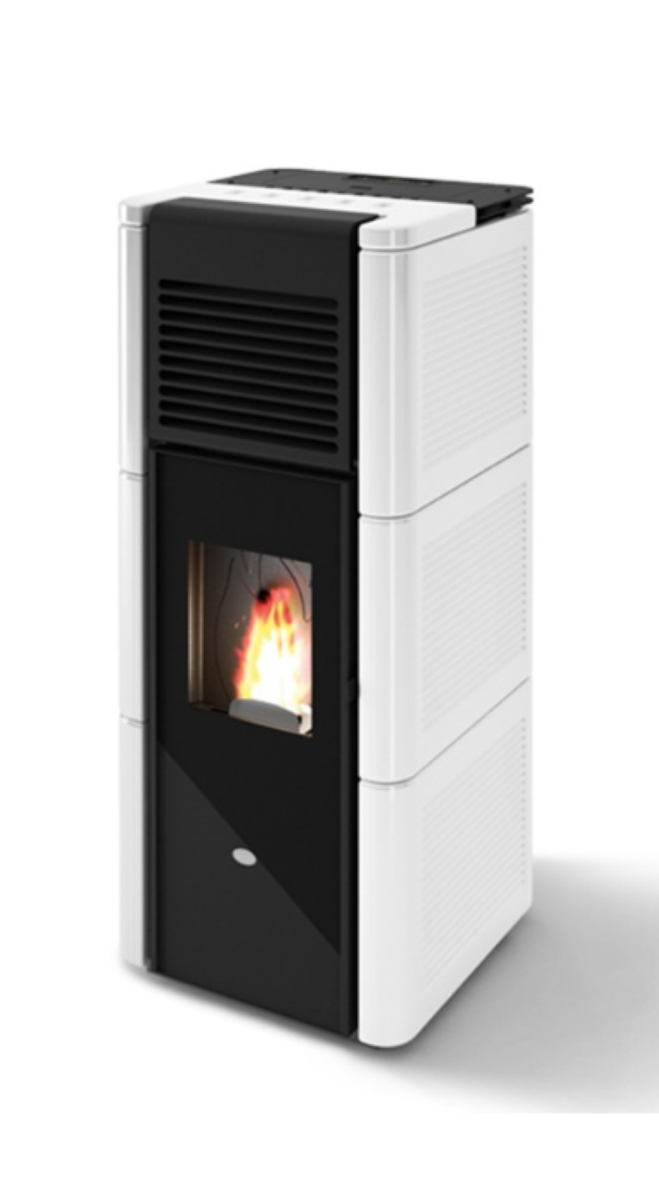 Estufa De Pellet Eva Calòr Zoe 901647400 Acabado Blanco_0