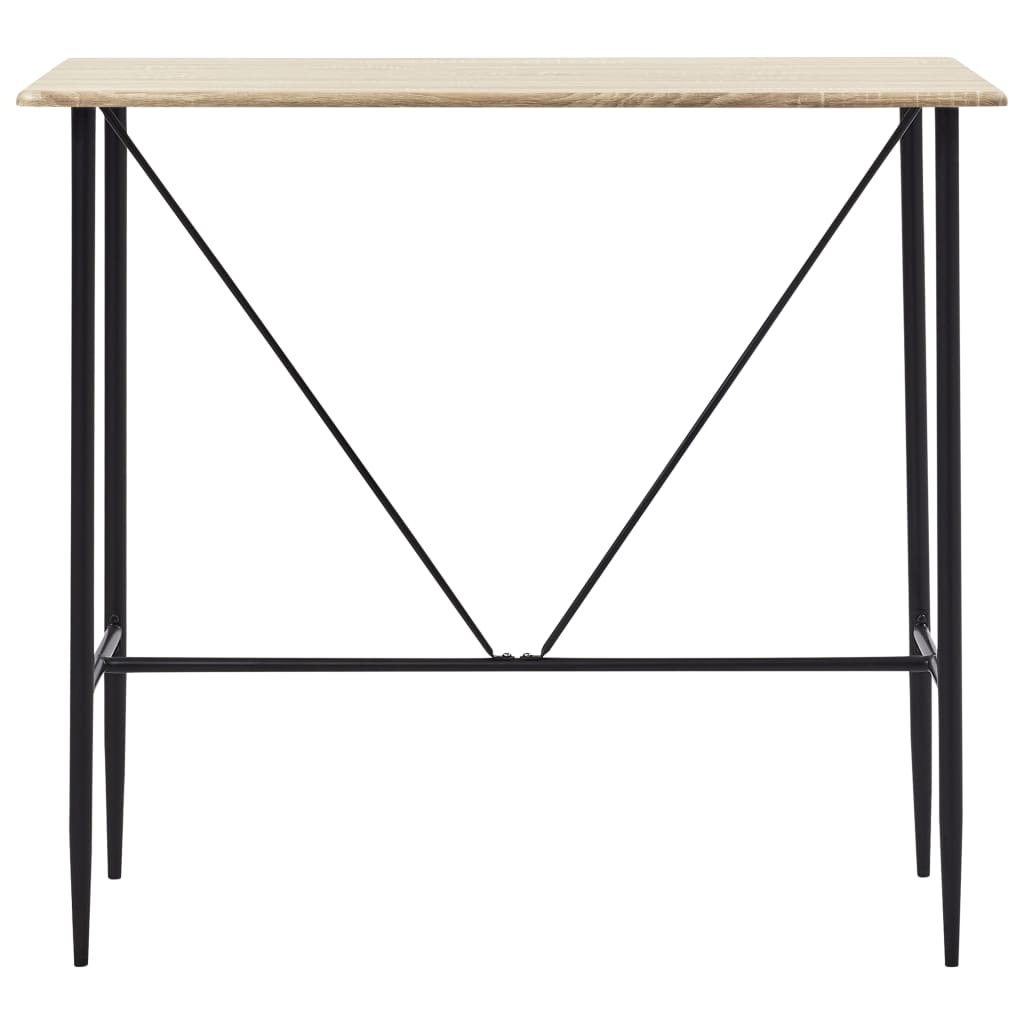 Mesa Alta De Cocina Mdf Color Roble 120x60x110 Cm_0