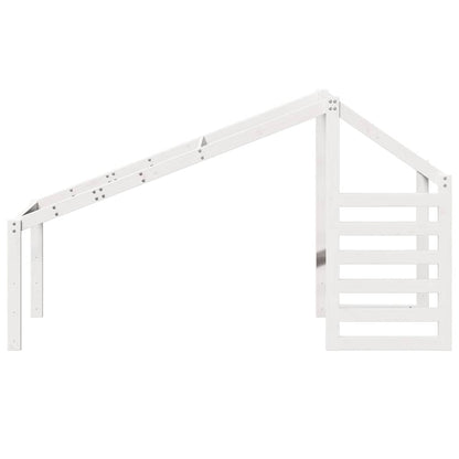 Techo De Cama Infantil Madera Maciza Pino Blanco 188x82x113 Cm_3