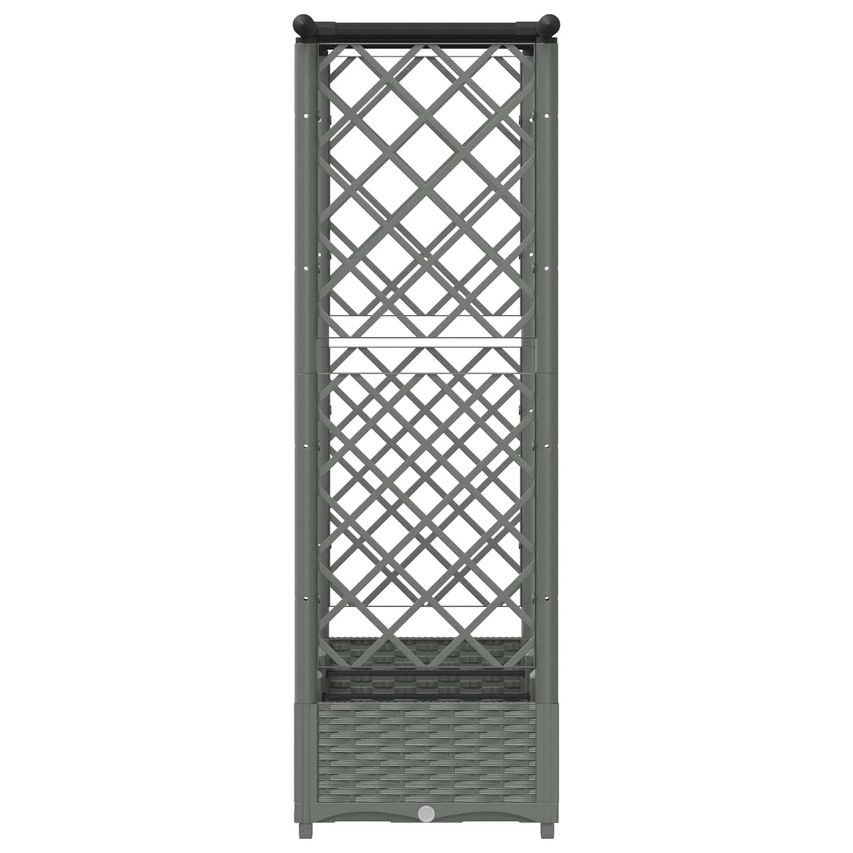 Cama Elevada Con Trellis Y Techo Gris Claro 164 X 40 X 121 Cm_4