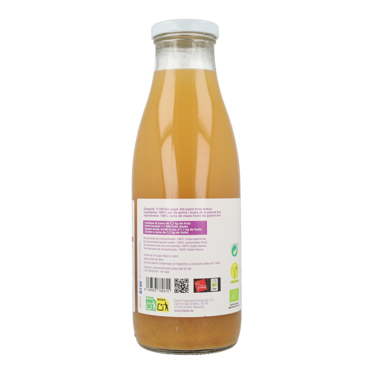 Ékolo Bio Sumo 100% de maçã e maracujá 750ml
