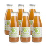 Embalagem de 6 sumos biológicos 100% de maçã e gengibre da Ékolo, 750 ml