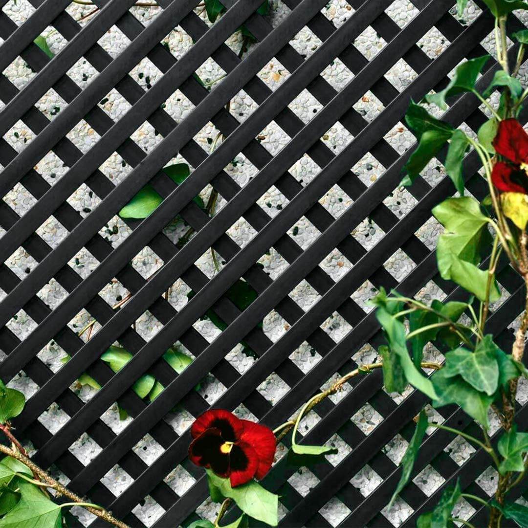 Celosía Pvc 18mm Antracita - Decoración Y Separación De Espacios - 1x2 M - Color_4