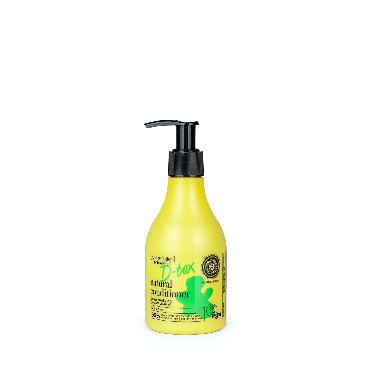 Condicionador de Argila Branca Natural "D-tox" Limpeza Profunda Natura Siberica 245 ml