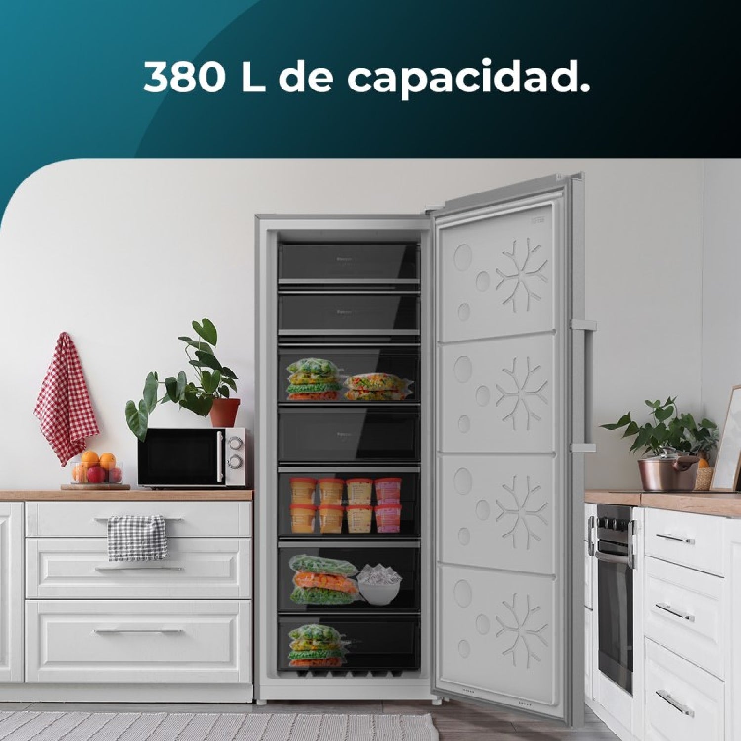 Cecotec Congelador Vertical Congelador Bolero Coolmarket Uf 380 Inox D_1
