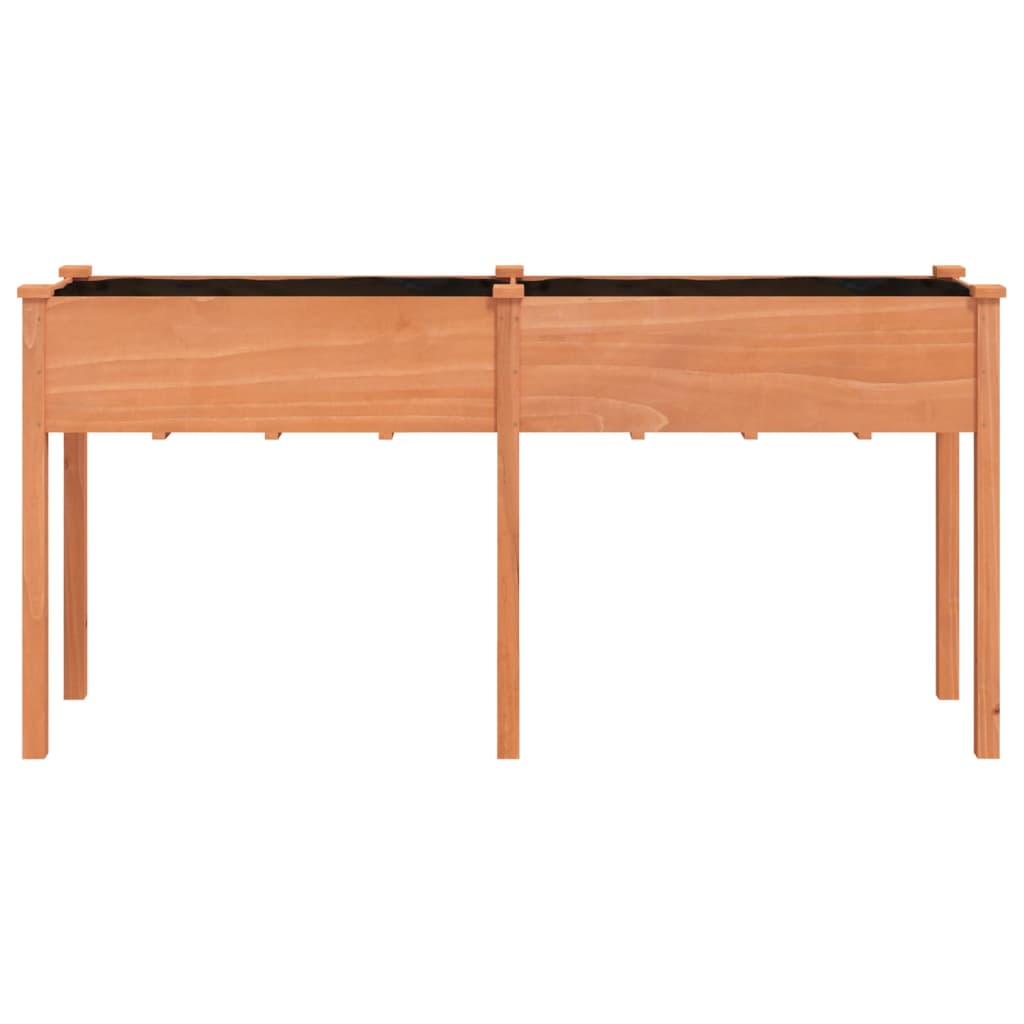 Jardinera Con Forro Madera Maciza De Abeto Marrón 161x45x76 Cm_3