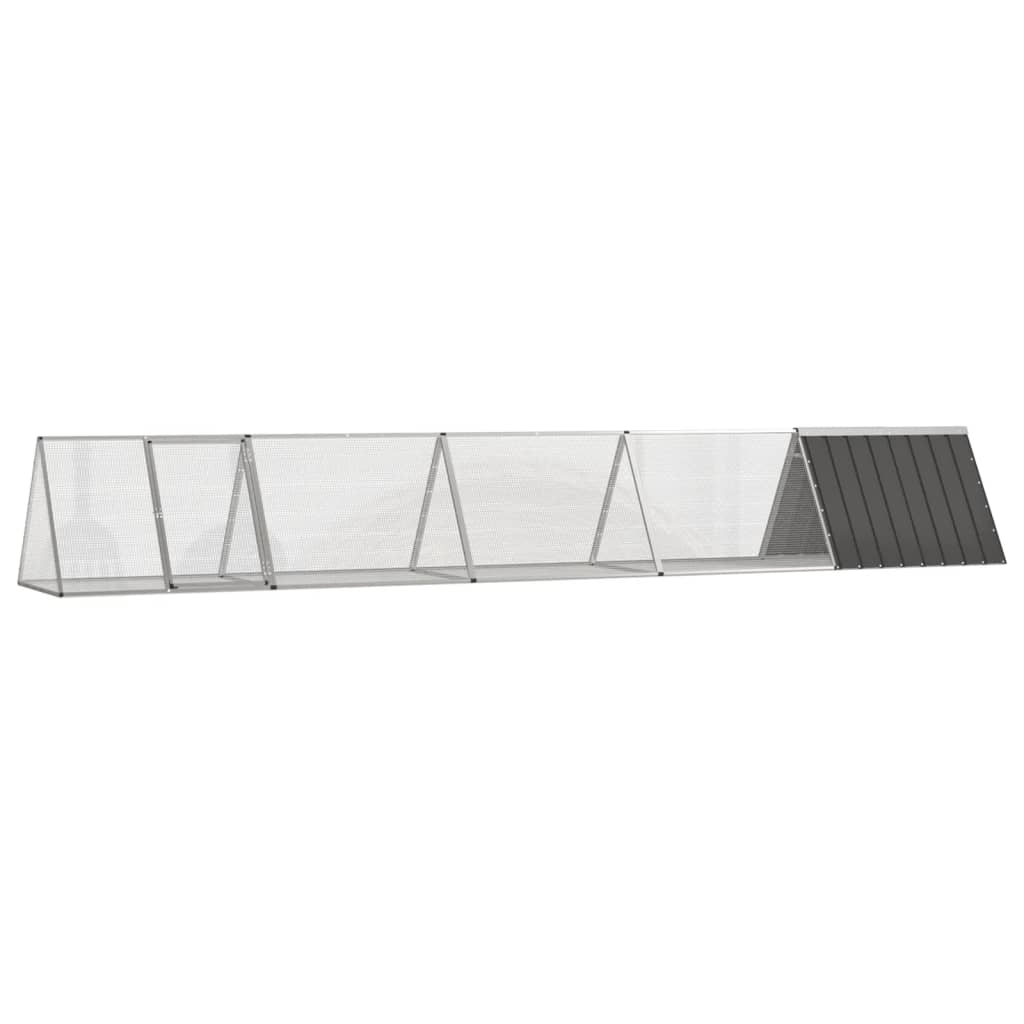 Jaula De Conejos Acero Galvanizado Antracita 504,5x80,5x71 Cm_1