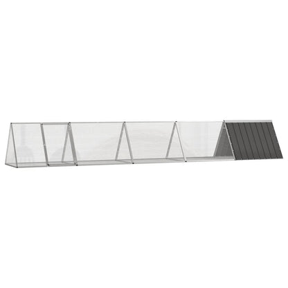 Jaula De Conejos Acero Galvanizado Antracita 504,5x80,5x71 Cm_1