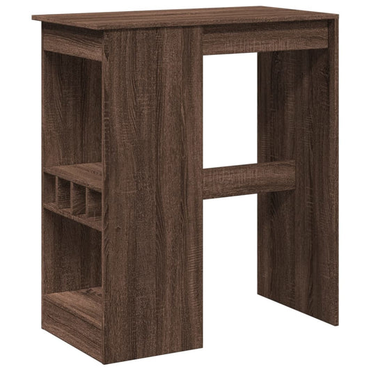 Mesa Alta Con Estantes Madera Marrón Roble 90x47,5x103,5 Cm_0