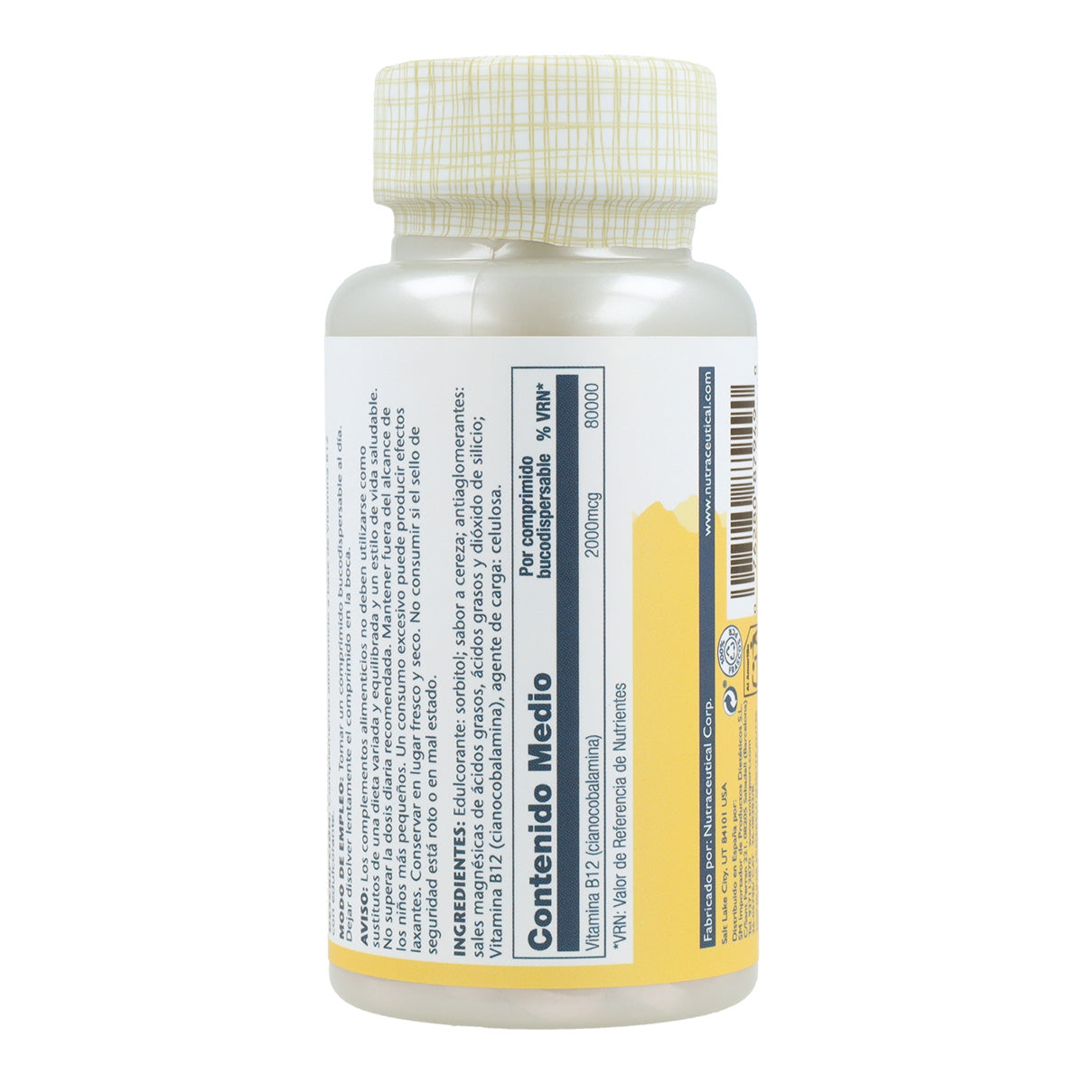 Solaray Vitamina B-12 2000 mcg 90 comprimidos