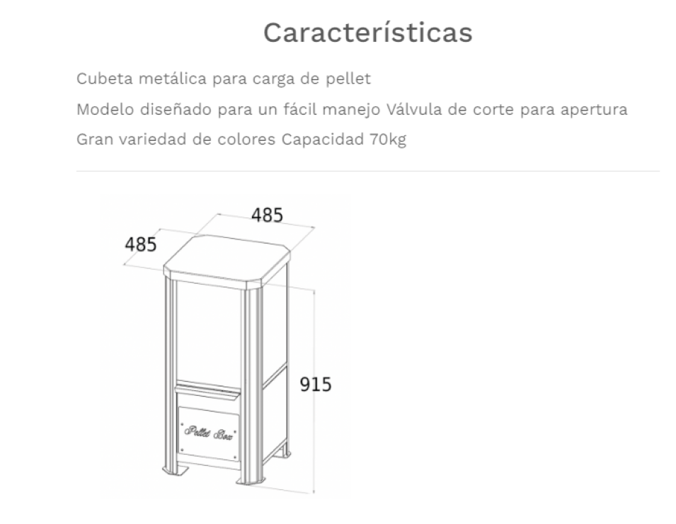 Fabricalor Box Pellet 70 Marrón Óxido_1