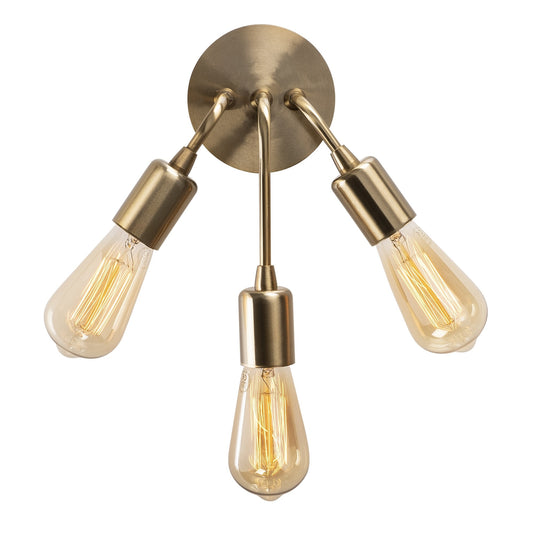 Aplique De Pared, Metal , Vintage, 22x22x28, Casquillo 3 X E 27 Max 40 W_0